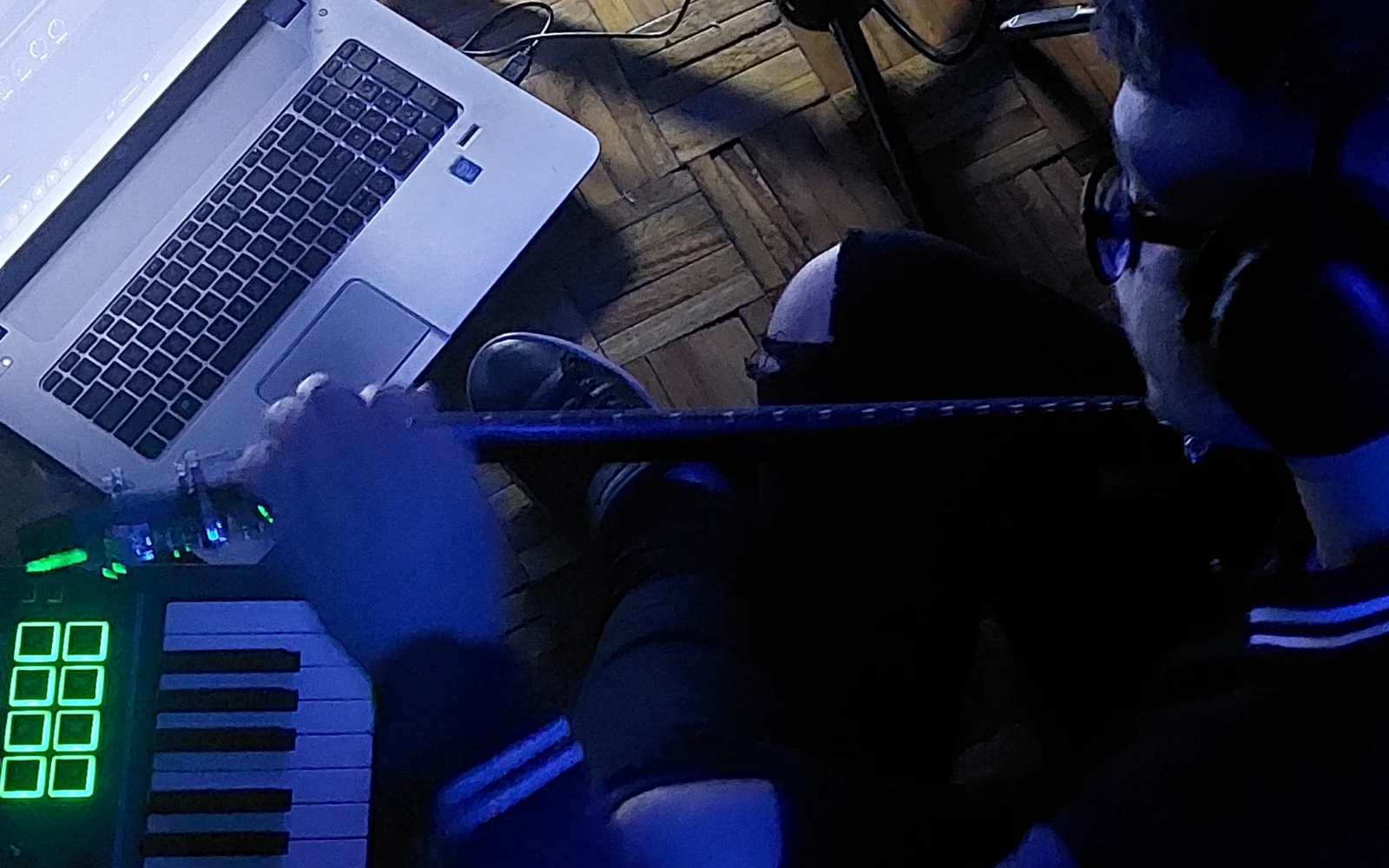FHUGAWZ studio process while building the AXIOMS dark pop project.