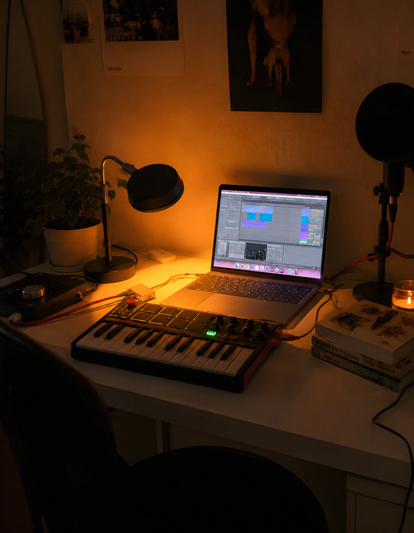 FHUGAWZ studio production services card with cinematic music production visuals